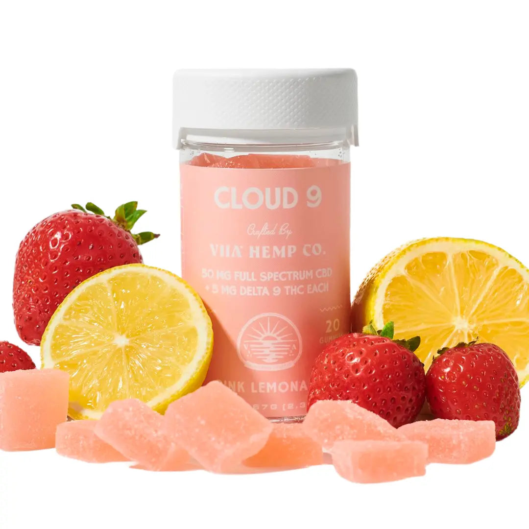 VIIA Hemp Company - Cloud 9 THC Gummies 5mg - Strawberry Lemonade