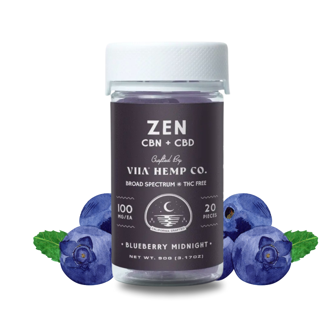 VIIA Hemp Company - Zen Blueberry Mango CBN + CBD Gummies - 100mg