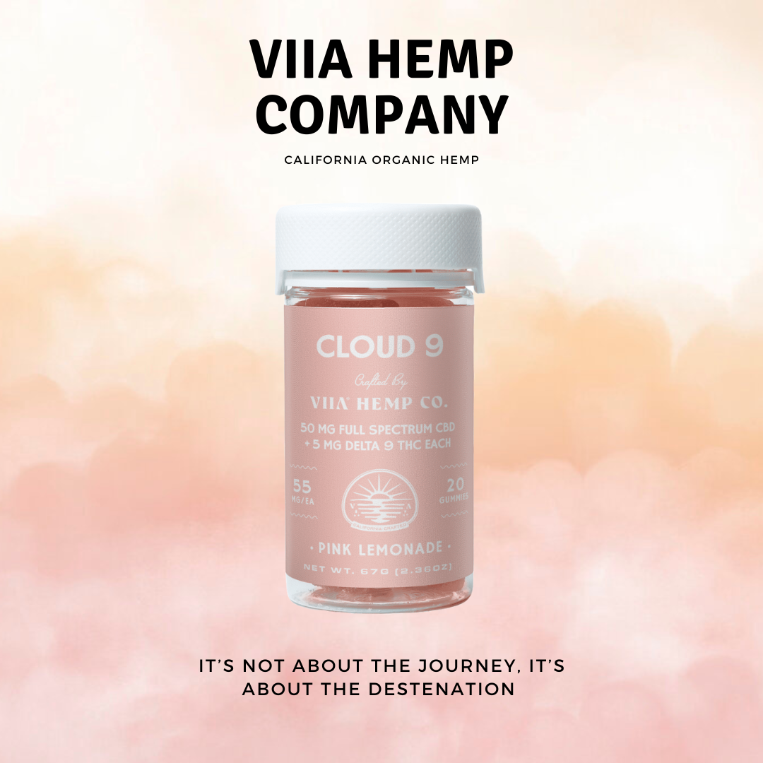 VIIA Hemp Company - Cloud 9 THC Gummies 5mg - Strawberry Lemonade